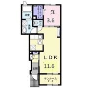 イースト ワン ピースの間取り画像