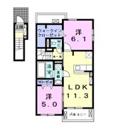 ミルキーウェイ Dの間取り画像