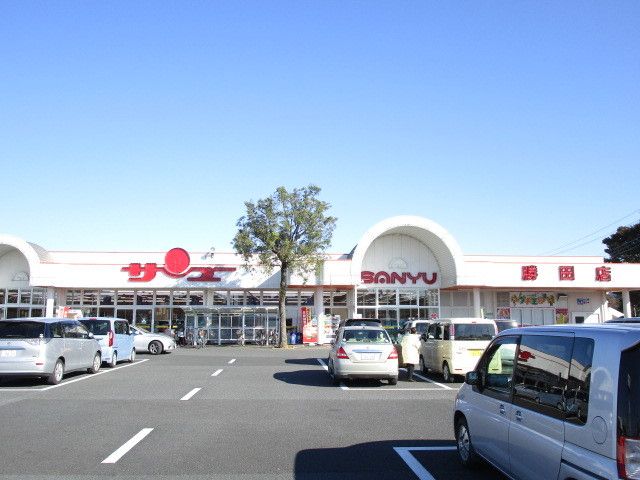 近くのサンユーストアー勝田店まで750m（徒歩10分）