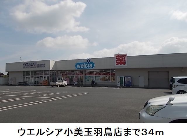 近くのウエルシア小美玉羽鳥店まで34m（徒歩1分）