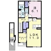 グランヒルズUBE Ⅱの間取り画像