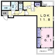 ハピネス門真の間取り画像