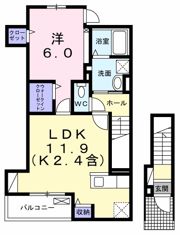 武蔵野ハイツ1の間取り画像