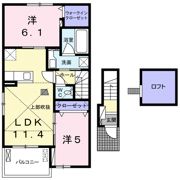 ベランジュ後田 Aの間取り画像
