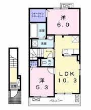 アンジュ レーヴ Ⅰの間取り画像