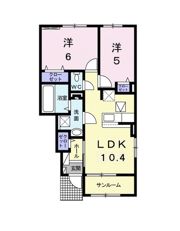 グランディール願成寺Aの間取り画像