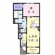 ガーデン漆原Ⅱの間取り画像