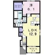 シエロガーデン倉敷Bの間取り画像