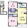 K ファミール Ⅰの間取り画像