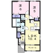 アビタシオン新高平の間取り画像