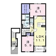 クリスタル・ローズBの間取り画像