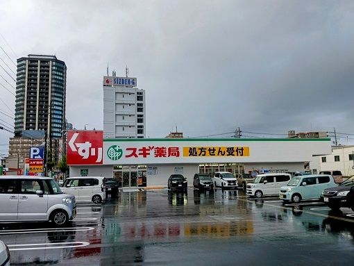 近くのスギ薬局東静岡店まで950m（徒歩12分）