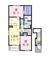 グリシーナⅡ Dの間取り画像