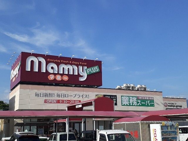 近くの業務スーパーマミー広見店まで750m(徒歩10分)