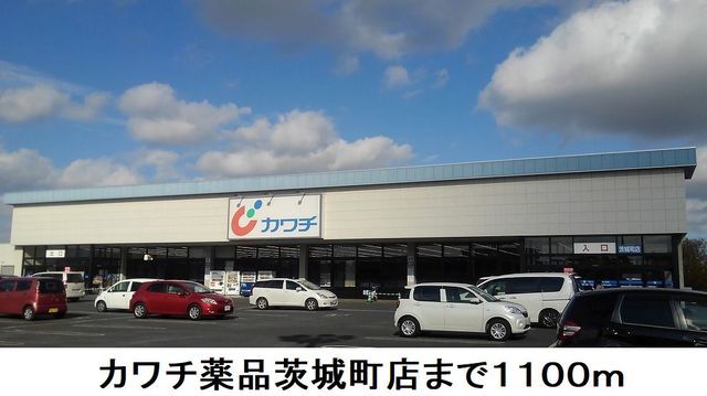 近くのドラッグストアまで1,100m（徒歩14分）