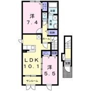 ルミナーレ牛島Aの間取り画像