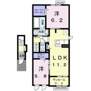 クレメント公文名Ⅱの間取り画像