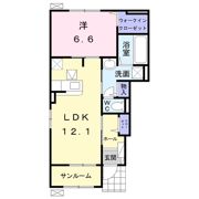 府中コート Bの間取り画像