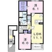 クレール参番館の間取り画像