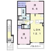 プレドフルールⅢの間取り画像