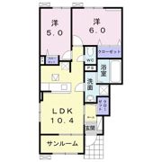 シャトー ドゥ 湊Ⅳの間取り画像