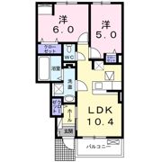 リリイズガーデン オカリヤAの間取り画像