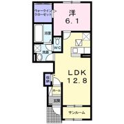 フラワーコート Bの間取り画像