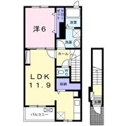 ディアコート桜Ⅰの間取り画像