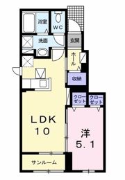 サンヴェール 蔵波 1の間取り画像