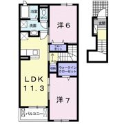 アヴェニールNISHIKI Ⅱの間取り画像