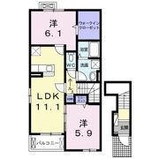 ノバリチェスメゾン Aの間取り画像