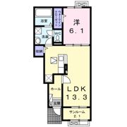 ヴィラ ハナブサ2番館の間取り画像