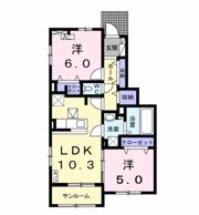 It’s me（イツミ）の間取り画像