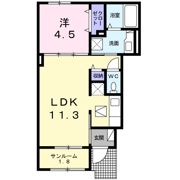 フローラ緑が丘の間取り画像