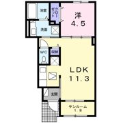 フローラ緑が丘の間取り画像