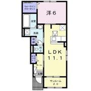 ルミエール岩出 Ⅰの間取り画像