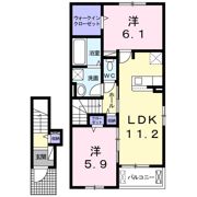 Yフォレスト八日市Ⅱ－Bの間取り画像