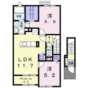 Primrose 室の間取り画像