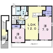 テラス あもりBの間取り画像