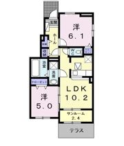グレイシャス髙尾Ⅲの間取り画像