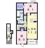ウエスト ディオスⅡの間取り画像