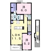 シュライン ガーデン Ⅱの間取り画像
