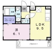 ウエスト シックスの間取り画像