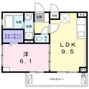 ウエスト シックスの間取り画像