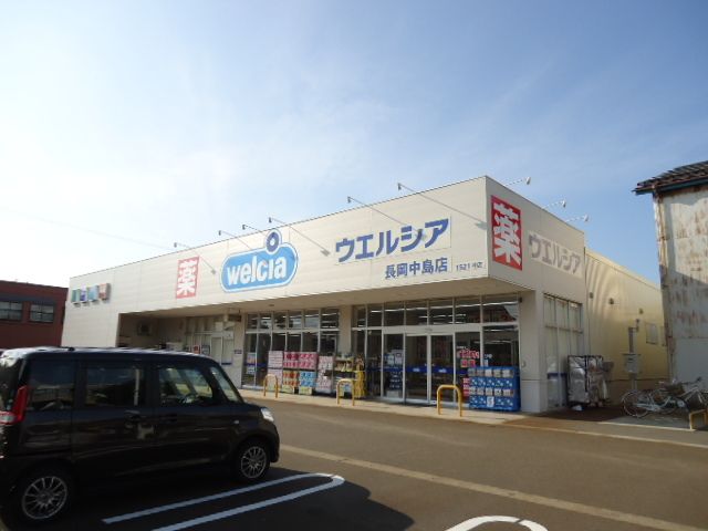 近くのウエルシア長岡中島店まで300m（徒歩4分）