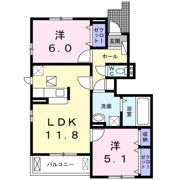 プランドール ユリーナ Ⅱの間取り画像