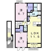 プロムナード 公文名Bの間取り画像