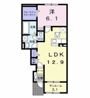 サンヴェール 館山 Bの間取り画像
