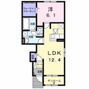 ヴィラ シャングリラ直江町 Bの間取り画像