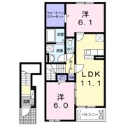 プルメリアⅡの間取り画像